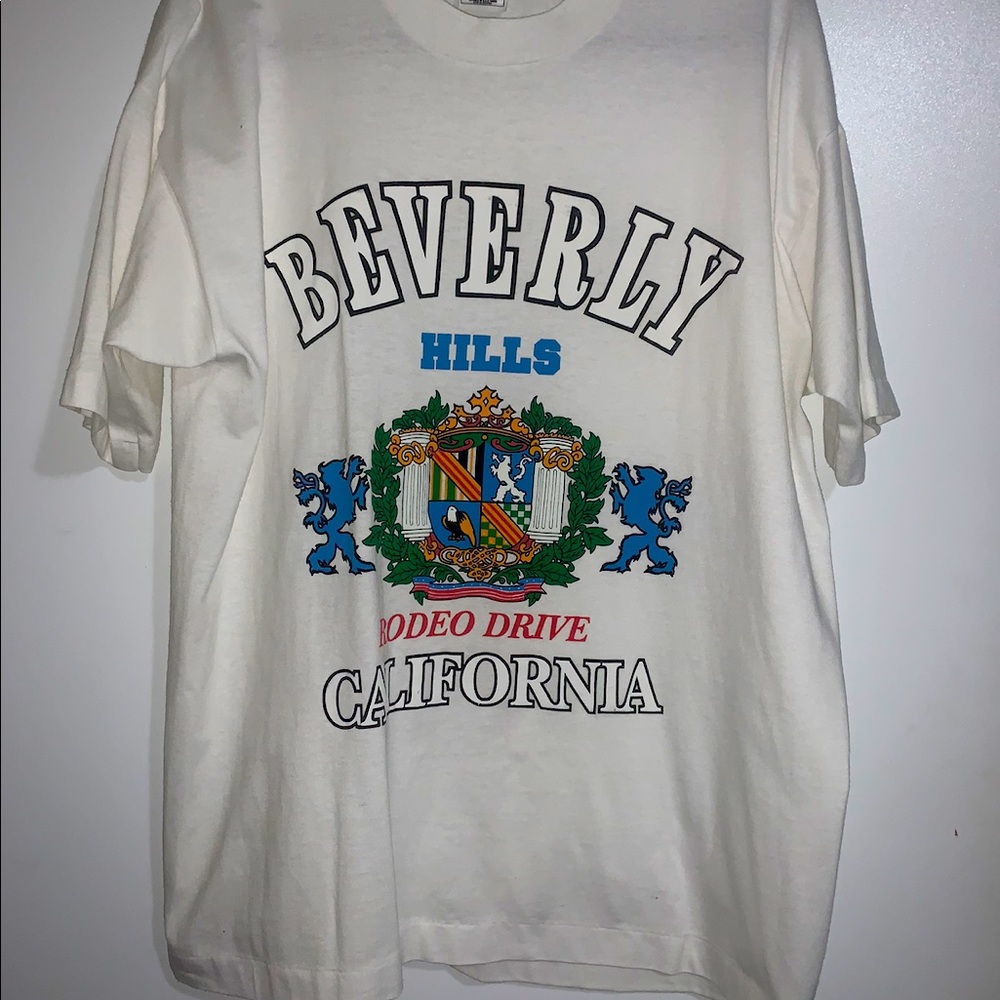 Vintage retro Beverly‎ Hills rodeo drive crest tee